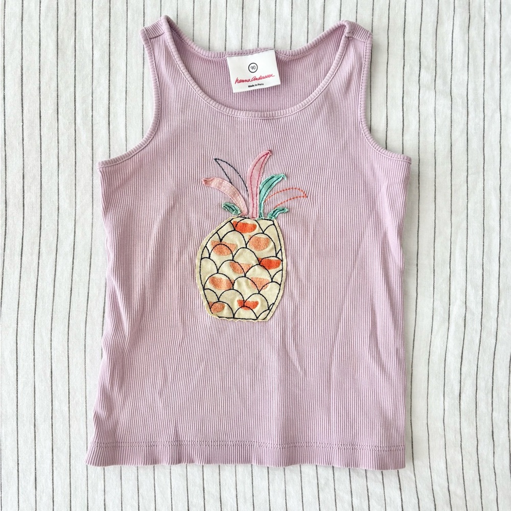 Hannah Andersson pineapple tank applique 3T